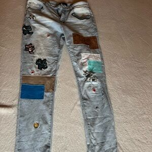 Used Amiri Patched Skinny Jeans 34 x 32